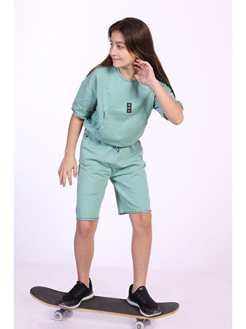 Toontoykids Kız Çocuk Cepli Şortlu Takım