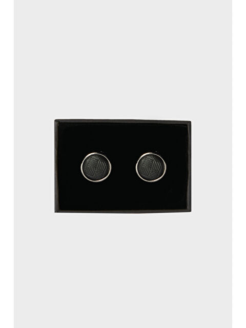 Altınyıldız Classics Erkek Siyah-Gri Metal Kol Düğmesi - S000403158-37430