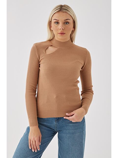 Fashion Friends Cut Out Yarım Balıkçı Kadın Kazak 23K0167K1 - S000222794-37259