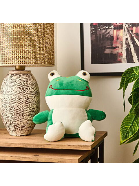 Evidea Soft Kurbağa Figürlü Yastık - Yeşil - 35x20 cm - S000377019-18194