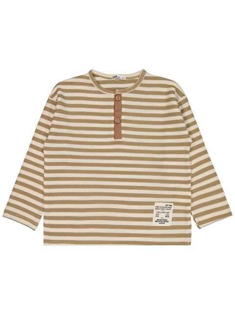 Civil Boys Çizgili Sahte Patlı 6-9 Yaş Sweatshirt - S000467881-19413