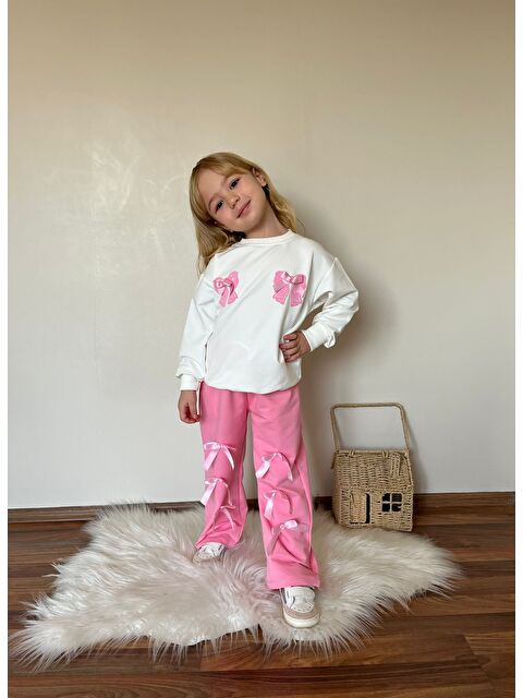 carla10 Kız Çocuk Kurdela Detay Eşofman Alt Üst Takım - S000495551-20024