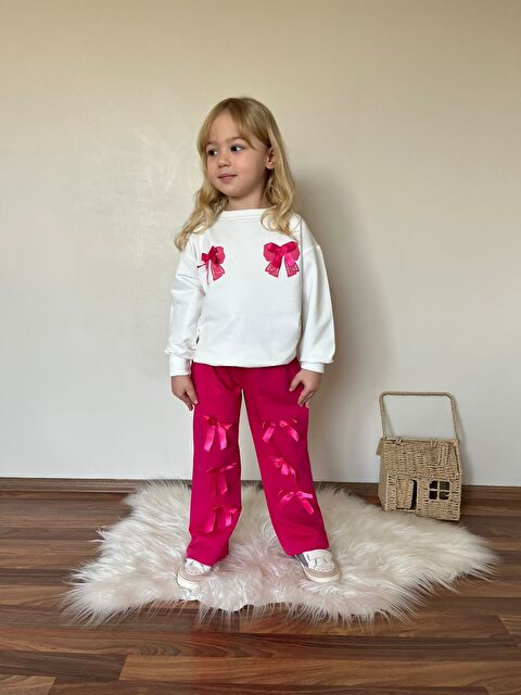 carla10 Kız Çocuk Kurdela Detay Eşofman Alt Üst Takım - S000495551-18686