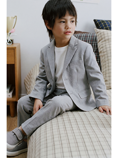 Magu Erkek Çocuk Gri Ceket Ve Pantolon Takım (Tişört Dahil) - S000495553-20600