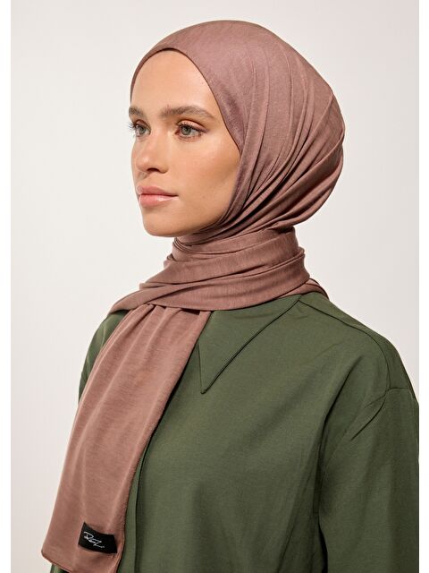 Rabia Z Tesettür Şal - Kahve Viskon - S000387654-19413