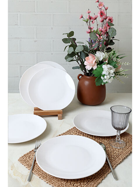 Keramika Beyaz Ege Servis Tabağı 26 Cm 6 Adet - S000417106-20063