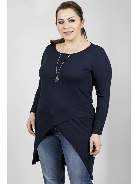 Mylinemoda Önü Asimetrik Uzun Tunik - S000239028-21164