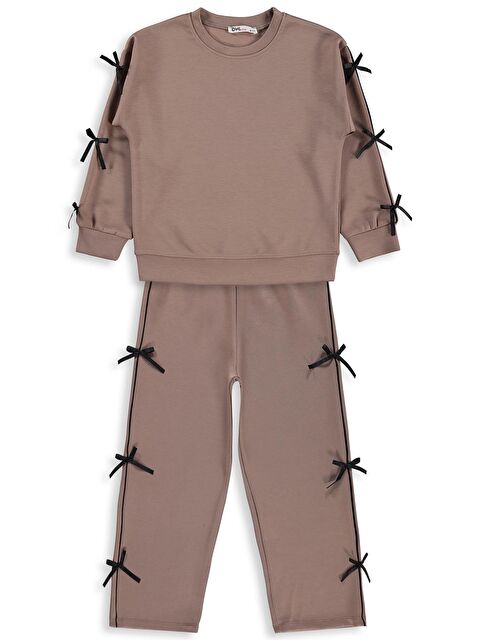 Civil Girls Fiyonklu 10-13 Yaş Eşofman Takımı - Bej