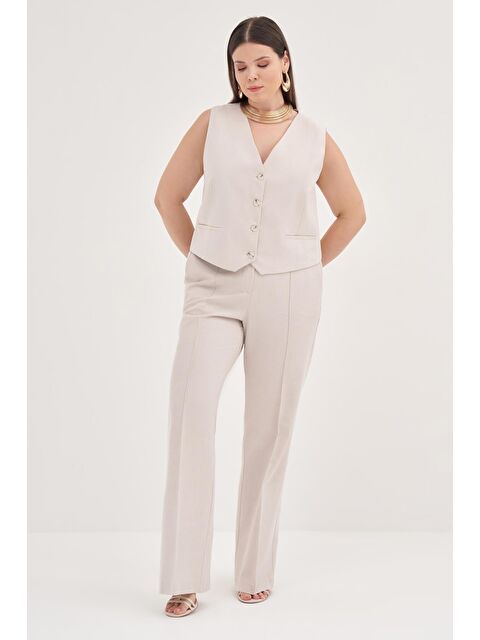 Mylinemoda Keten Düz Kesim Klasik Pantolon - S000242234-25636