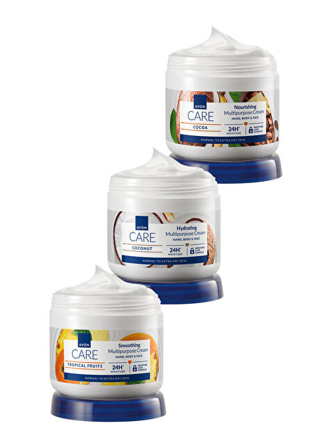 AVON Hindistan Cevizi ve Kakao Yağı İçeren Tropik Meyve Özlü Üçlü Vücut Kremi Paketi - S000399996-10231