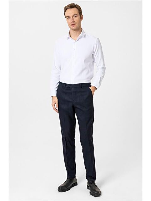 Süvari Lacivert Regular Düz Pantolon - S000460755-21164