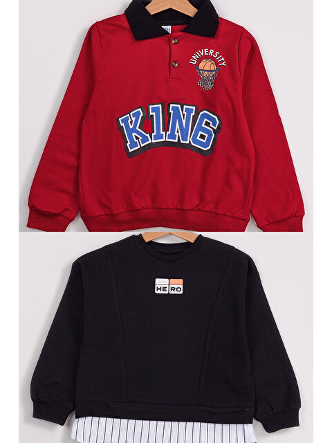 Mr Tuffy Erkek Çocuk 2'li Paket Basic Sweatshirt - S000319900-19351