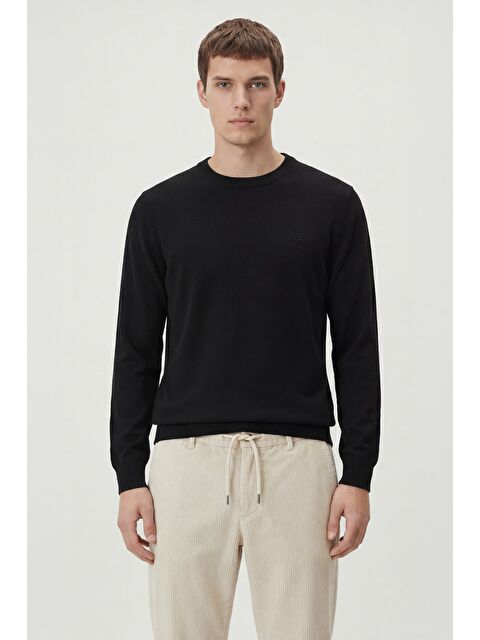 Sabri Özel Siyah Sifir Yaka Trİko - S000524136-19351