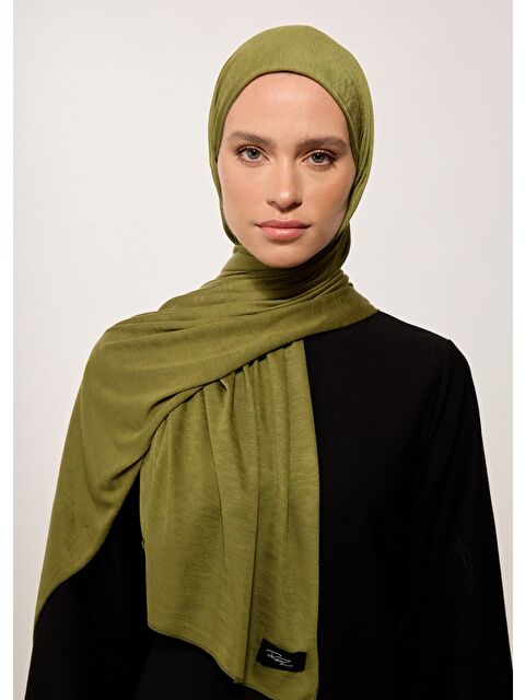 Rabia Z Tesettür Şal - Haki Penye Penye - S000387656-18547