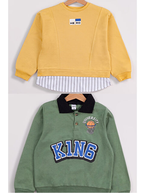 Mr Tuffy Erkek Çocuk 2'li Paket Basic Sweatshirt - S000319900-18194