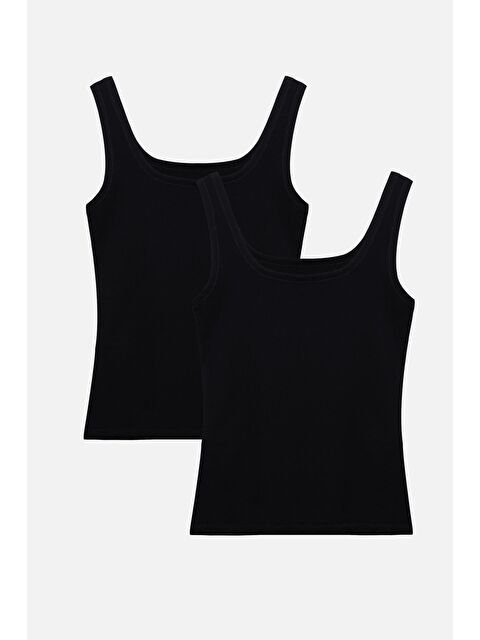 Koza İç Giyim Kadın 2 li Kalın Askılı Elastanlı Atlet - S000307717-19351