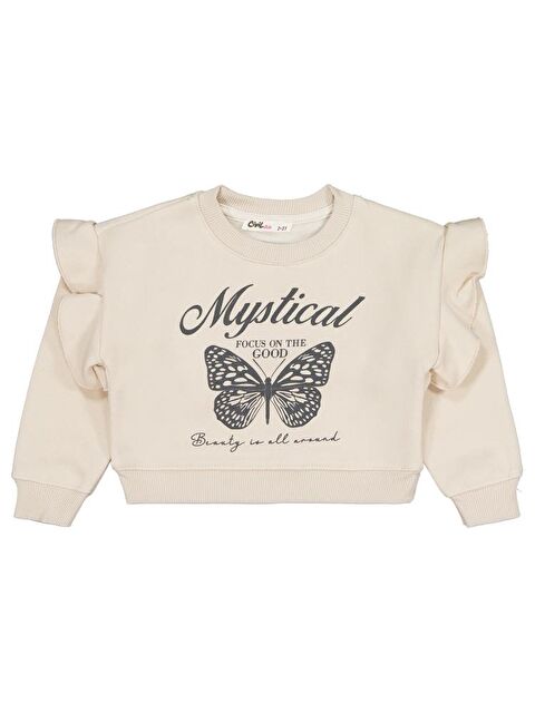Civil Girls Kelebek Baskılı 2-5 Yaş Sweatshirt - S000467916-25636