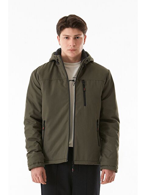 Fullamoda Cebi Fermuarlı Kapüşonlu Mont - S000323236-18547