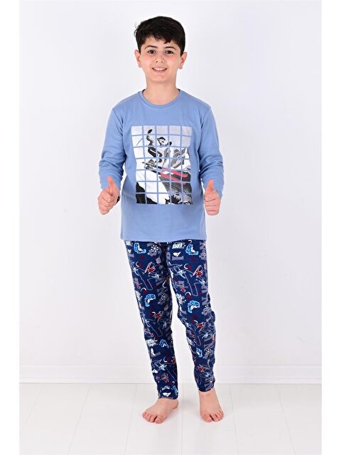 Vitmo Erkek Çocuk Winter Games  Uzun Kollu Pijama Takımı - S000388419-17234