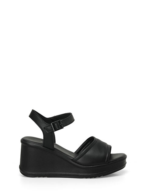 Polaris 323154.Z 4FX Siyah Kadın Dolgu Topuk Sandalet - S000507116-19351