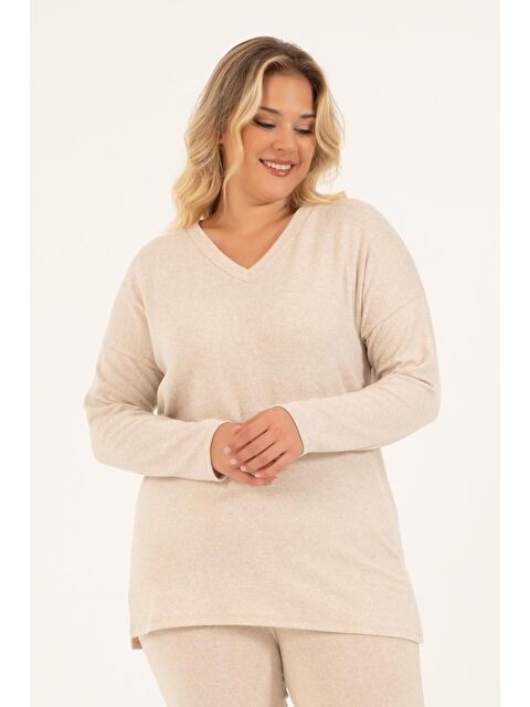 Mylinemoda Basic V Yaka Triko Kazak - S000239058-19928