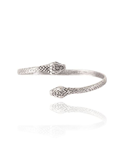 Labalaba Kadın Antik Gümüş Kaplama Yılan Formlu Bileklik - S000496918-18105