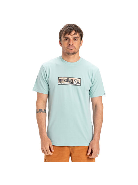 Quiksilver Evo Endless Type Erkek Mavi Yuvarlak Yaka Tişört - S000378284-17234