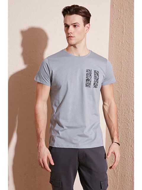 Buratti Bisiklet Yaka %100 Pamuk Slim Fit Tişört 541QUINT - S000139037-17308