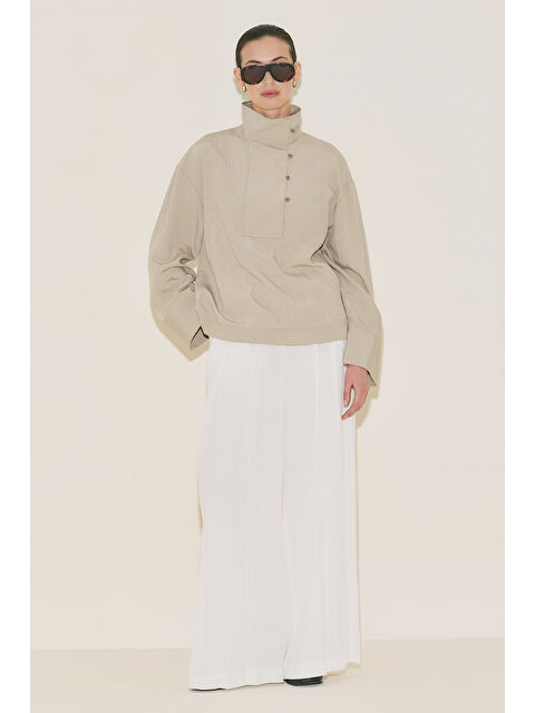 Manuka Tansy Pileli Pantolon Ekru - S000529544-19965