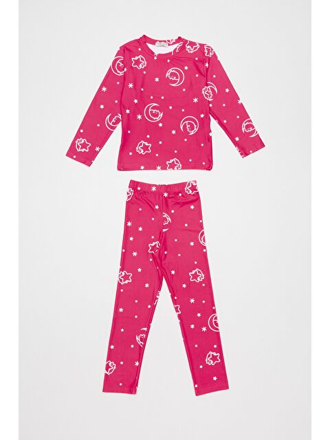 Fullamoda Kedi Ve Yıldız Desenli Kız Çocuk Pijama Takımı - S000420385-18686