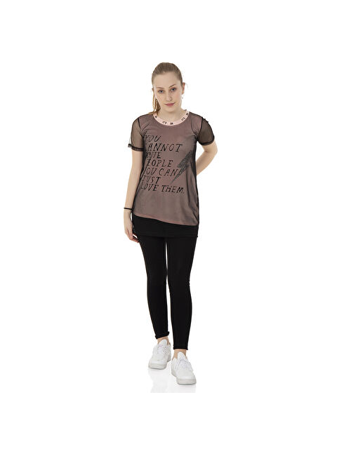 Toontoykids Kız Çocuk Yazı Baskılı Tişört - S000255330-7152