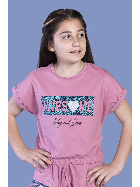 Toontoykids Kız Çocuk Baskılı Tişört