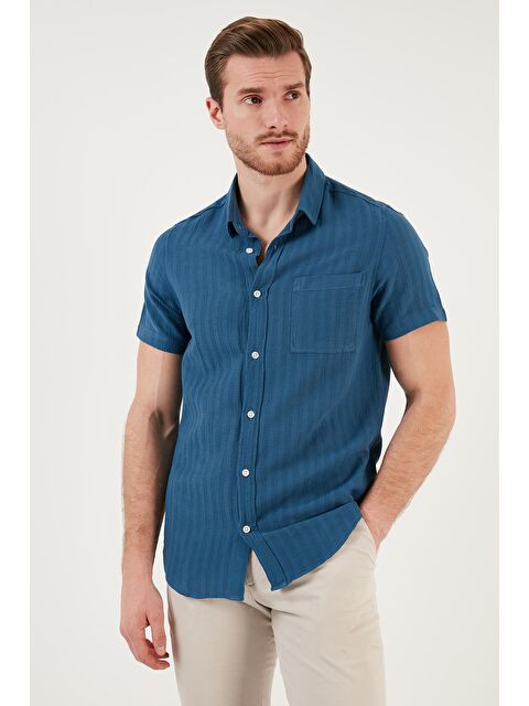 Buratti Pamuklu Regular Fit Kısa Kollu %100 Pamuk Gömlek CF24S128230 - S000139049-23093