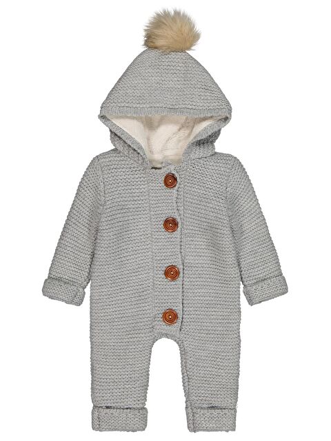 Civil Beybek Kapüşonlu 3-12 Ay Tulum - Gri 9-12 Ay - S000509134-20600