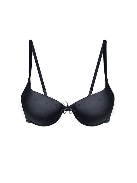 NBB Siyah Yıldız Desenli Hafif Destekli Sütyen - S000439986-19351