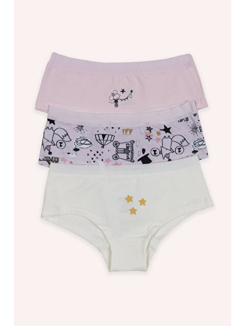 Panço Kız Çocuk 3'lü Hipster Külot - İç Giyim - S000510625-23173