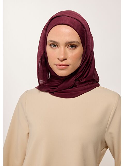 Rabia Z Tesettür Şal - Mürdüm Viskon - S000387660-20036