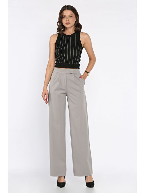Gülseli Kadın Bel Lastikli Cırtlı Palazzo Pantolon - S000399356-20600
