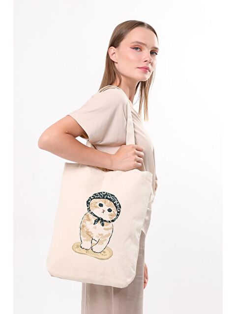 Bagg Kanvas Masum Kedi Bez Çanta C1608 - S000148820-19966