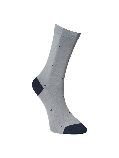 Altınyıldız Classics Erkek Gri-Lacivert Desenli Gri Lacivert Bambulu Casual Soket Çorap - S000416333-37281