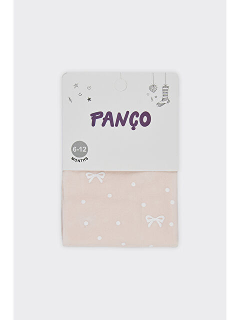 Panço Kız Bebek Desenli Pembe Mikro Külotlu Çorap - S000510630-20024