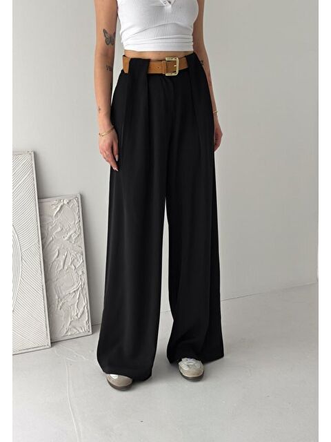 Jane's Kadın Pileli Kemerli Pantolon