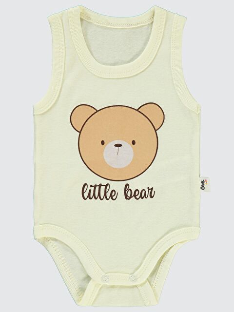 Civil Baby Little Bear Baskılı 1-36 Ay Çıtçıtlı Badi - Fil Dişi 12-18 Ay - S000254315-19928