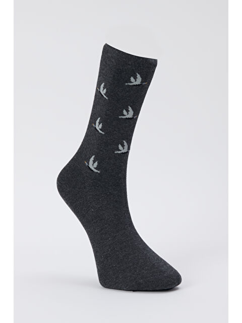 Altınyıldız Classics Erkek Gri Desenli Gri Pamuklu Casual Çorap - S000416334-20600