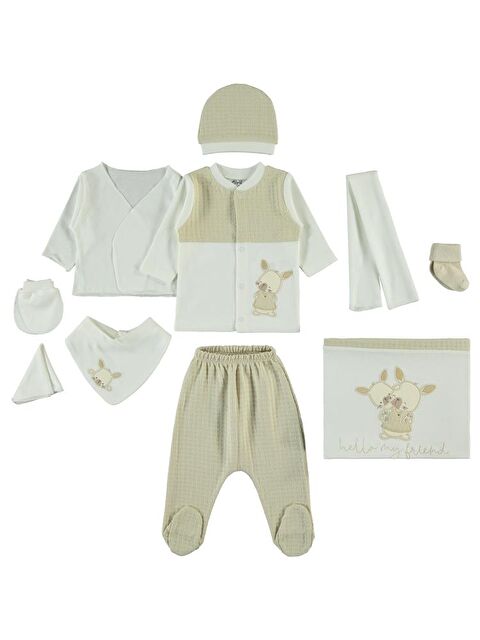 Civil Baby Kız Bebek Zıbın Setleri - Bej 0-1 Ay - S000483713-19928