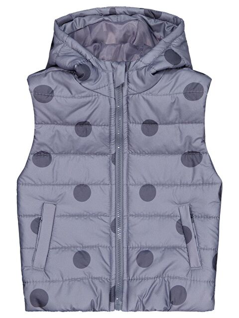 Civil Girls Puan Baskılı 2-5 Yaş Yelek - Gri 3-4 Yaş - S000483596-29666