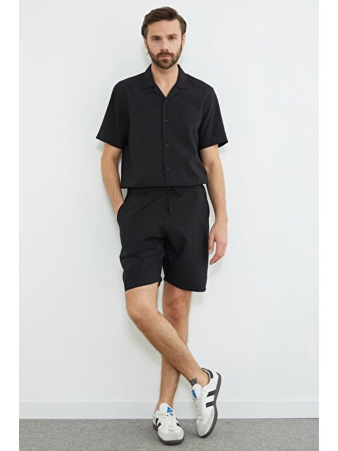 Fullamoda Beli Bağlamalı Cepli Regular Fit Şort