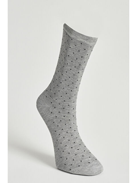 Altınyıldız Classics Erkek Gri-Siyah Desenli Gri Siyah Bambulu Casual Çorap - S000416339-37287