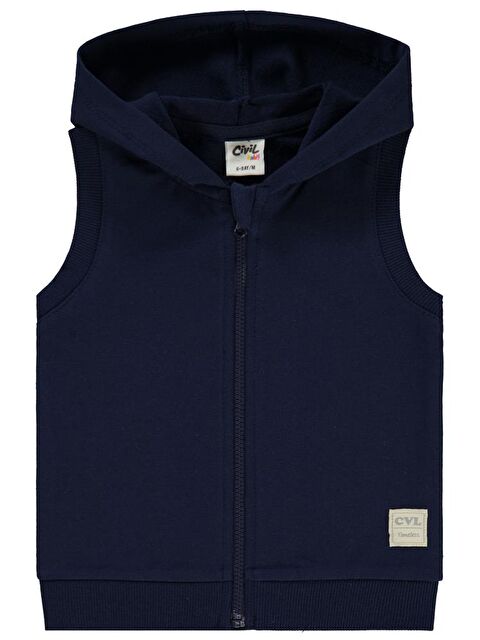 Civil Baby Basic Timeless Kapüşonlu 6-18 Ay Yelek - Lacivert 12-18 Ay - S000483670-21164