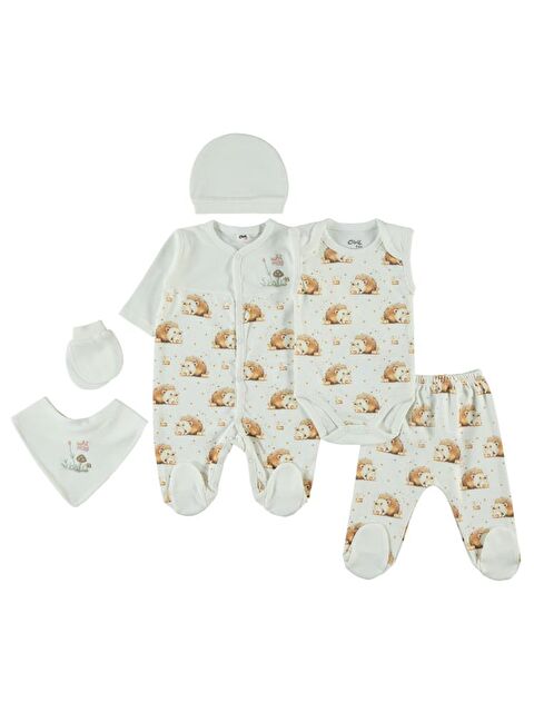 Civil Baby Kız Bebek 6'lı Zıbın Setleri - Beyaz 0-1 Ay - S000483673-20063